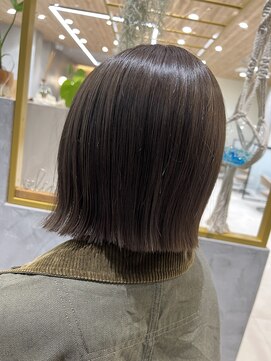 アース 綱島店(HAIR&MAKE EARTH) 20代30代大人可愛いエアリーボブラベンダーベージュ透明感