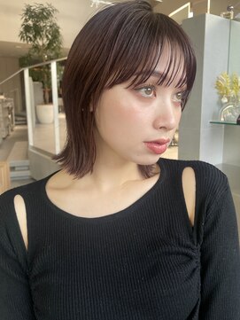 ミンクス渋谷スマートサロン(MINX shibuya smart salon) 切りっぱなしボブ エアリーロング 美髪 ピンクブラウン