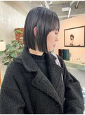切りっぱなしボブ×透明感カラーR-13