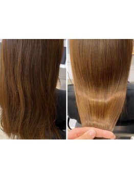 【堀江】gosso horieオリジナルの髪質改善酸性ストレート★光をまとった柔らかな艶のあるストレートに！