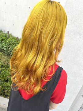 シモキタジャムズ イエロー×オレンジ＊デザインカラー/インナーカラー