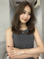 サイン 表参道(SIGN)&nbsp;韓国ヘアグレージュカラーブリーチ無し髪質改善イヤリングカラー