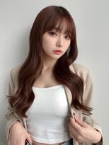 レビジュヘアー(LEVIJU HAIR)&nbsp;デザインカラー/レイヤーカット/ウェットヘア/オリーブベージュ