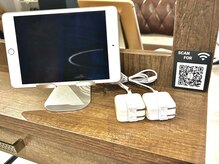 【全席電源＆Wi-Fi＆iPad完備】無料の充電器＆Wi-Fiサービス＆iPadで雑誌も読み放題♪