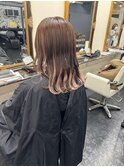インナーカラー ピンクベージュ