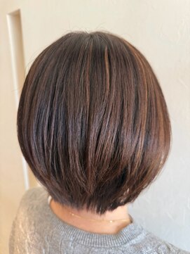 エヌアンドエー 春日部東口店(hair shop N&A) 大人の余裕を感じる立体感ショートボブ　ハイライト/Ａｕｊｕａ