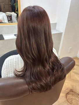 インビテーション(invitation) 春ロングレイヤースタイル×ピンクブラウン