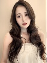 レイヤーカット　フォワード巻き　韓国風ヘア