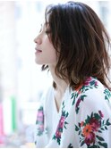 ■センターパートで小顔見せ抜け感ネオウルフM.SLASH元町23-7