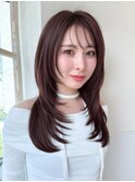 ☆小顔面長丸顔ハイレイヤーハッシュカット前髪ありなし