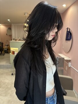 キーチェ 梅田中崎町(keych) レイヤーカット/髪質改善/オリーブベージュ/前髪カット