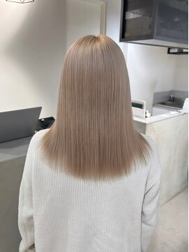 【Cuem 諏訪】ミルクティーベージュ ハイトーン ケアブリーチ