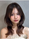 暗めカラー/韓国風巻き/レイヤーカット/髪質改善/縮毛矯正/銀座