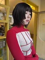 ヒントステーション(HINTSTATION)&nbsp;〈浅草 半個室〉顔周りデザインレイヤー×姫カットミディ