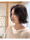 大人ショート ワンレングス ボブパーマ