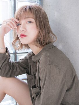 リリアン 青山(relian) ハイトーンミルクティで大人可愛いふんわりスタイル☆relian青山