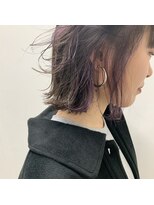 キー(kii)&nbsp;インナーカラーパープル　福岡　天神　今泉　薬院