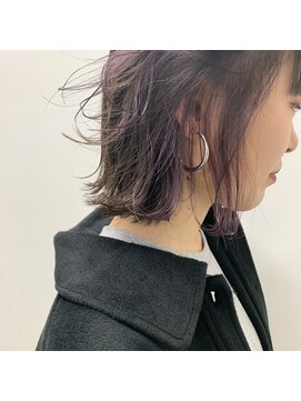 キー(kii) インナーカラーパープル　福岡　天神　今泉　薬院