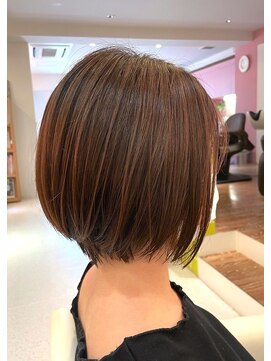 サイン(SIGN) ショートボブ縮毛矯正/20代30代40代/ショコラベージュ