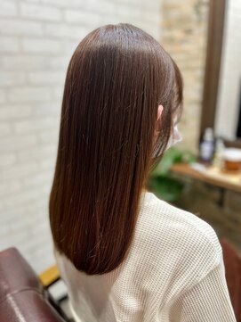 ハサミバイアトリエナガノ 千葉(8sami by atelier nagano) デザインカラー／レイヤーカット/ウエットヘア/オリーブベージュ