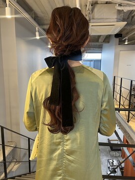 ヌープヘアーアイス(NUUP.hair ici) ロングヘアセット、あみおろし、大人ヘアアレンジ