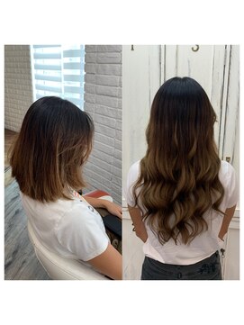 クラン ヘアーアンドスタジオ(CLAN hair & studio) ハイトーンエクステブリーチインナーミルクティーベージュ