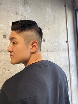 レンゲン(LENGEN) 束感刈り上げビジネス七三ツーブロックアップバング１２８９