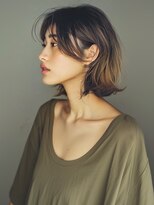 アルトリスト(Altruist Aging×HAIR&SPA)&nbsp;★ダークアッシュ大人ガーリーボブ着物ミディアムレイヤーカット