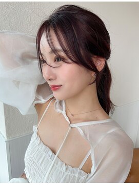 アフロートフクオカ(AFLOAT FUKUOKA) 【AFLOAT 福岡】小顔前髪あり後れ毛サイドバングメルティカラー