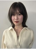 くびれヘア/韓国ボブ/縮毛矯正/切りっぱなしボブ/センターパート
