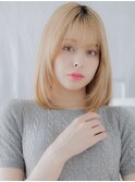 垢抜けハイトーンカラー小顔ウルフレイヤーa上尾10代20代30代