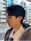 毛流れセンターパートニュアンスパーマカルマヘアメンズパーマ