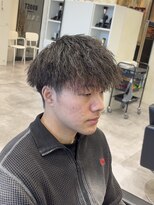 ルースト 京都駅前店(ROOST) イナズマツイストパーマ/MEN’S HAIR/刈り上げマッシュ