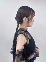 銀座新橋着付けヘアセットサロン［N］&nbsp;編み込みツインテール/タイトヘア/結婚式/ヘアセット/銀座/新橋