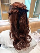 アビエブラン 若江岩田(abije blanc)&nbsp;リボン編み込みハーフアップ【若江岩田】