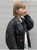 ミクルティーベージュ/切りっぱなしボブ