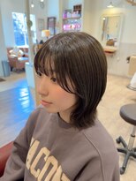 コトノハ 大宮店(cotonoHa)&nbsp;顔まわりカット×外ハネ×オリーブカラー