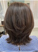 ひし形くびれボブ　40代　50代