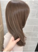 レイヤーカット×マロンベージュ