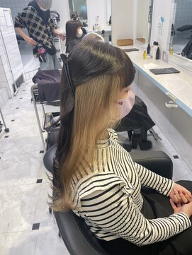 ランド 池袋(LAND) 【インナーカラー】グレージュ×ミルクティー