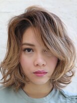 エンディアリング 東銀座(Endearing)&nbsp;斜めバング/グレージュカラー/デザインカラー/眉毛/銀座/東銀座