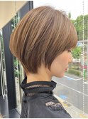 30代40代50代　大人女性/前髪ありショートボブ/ショートヘアUP