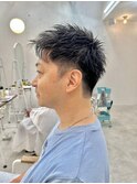 短髪刈り上げツーブロックアップバングメンズヘアビジネス