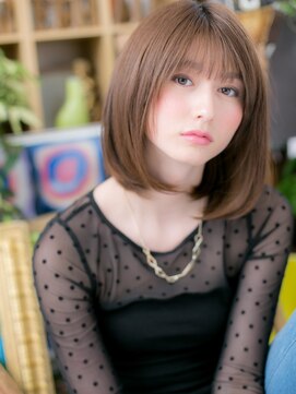 カバーヘアアンドスパ ブリス 浦和西口店(COVER HAIR & SPA bliss) シースルーバング前下がりシルキーベージュh3浦和20代30代40代