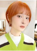 say. ブリーチ ダブルカラー オレンジベージュ ニュアンスカラー