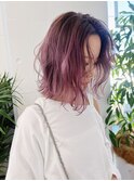 【natsumi】12 パープルピンクのグラデーションボブ