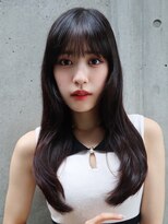 アレン 鳥取北店(ALLEN)&nbsp;黒髪ロング/前髪あり/韓国風/顔周りレイヤー/髪質改善