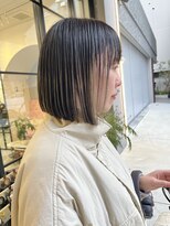 サンド 大阪梅田(sand)&nbsp;@haru__sand ボブルフ/黒髪/ネビージュ/小顔/ワンレン/大阪梅田