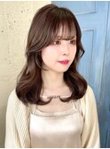 韓国ヘア　レイヤーカット　顔まわりカット　前髪