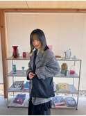 毛先カラーブリーチあり